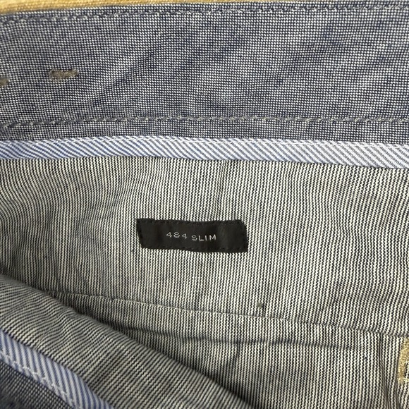 J Crew Pants Men's 36x30 Brown 484 Slim Linen Blend Flat Chino Breathable Light - Picture 5 of 12